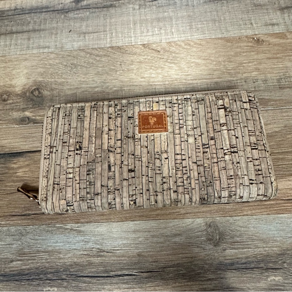 Portugal cork wallet women’s 7.5” by 4” tan classic